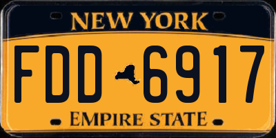 NY license plate FDD6917