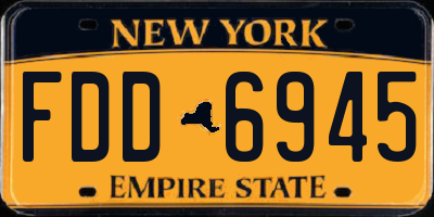 NY license plate FDD6945