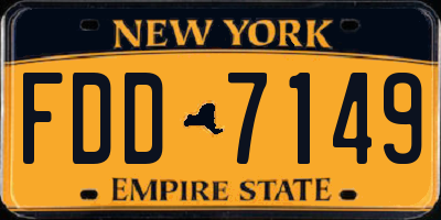 NY license plate FDD7149