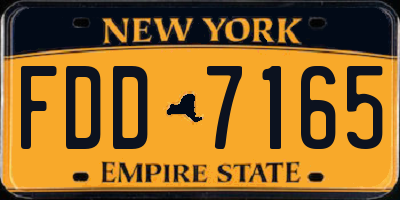 NY license plate FDD7165