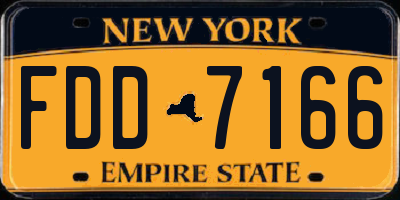 NY license plate FDD7166