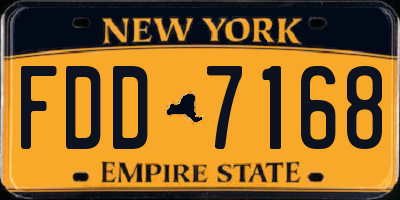 NY license plate FDD7168