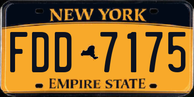 NY license plate FDD7175