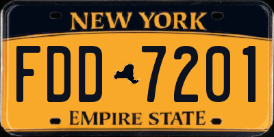 NY license plate FDD7201