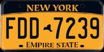 NY license plate FDD7239