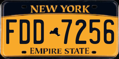 NY license plate FDD7256