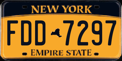 NY license plate FDD7297