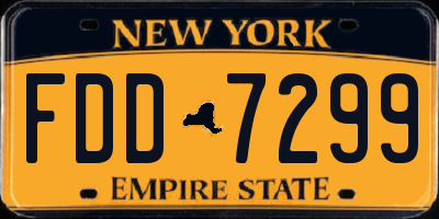 NY license plate FDD7299