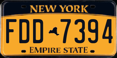 NY license plate FDD7394