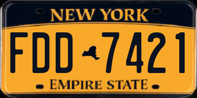 NY license plate FDD7421