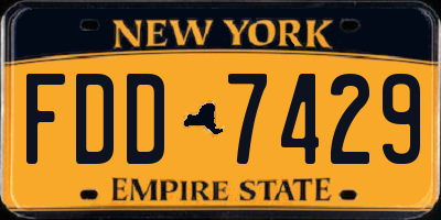 NY license plate FDD7429