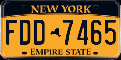 NY license plate FDD7465