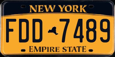 NY license plate FDD7489