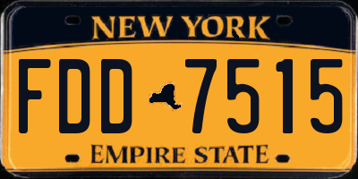 NY license plate FDD7515