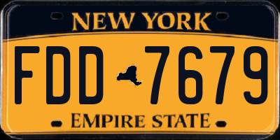 NY license plate FDD7679