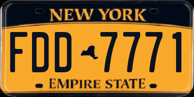 NY license plate FDD7771