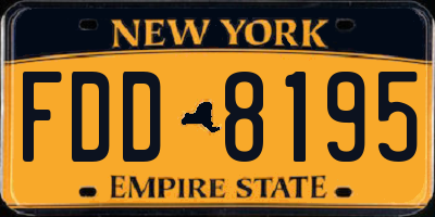 NY license plate FDD8195