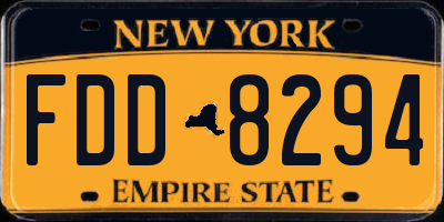 NY license plate FDD8294