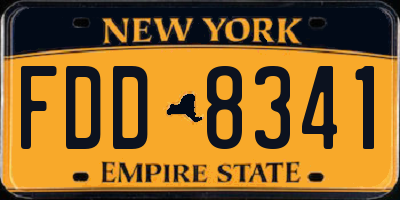 NY license plate FDD8341