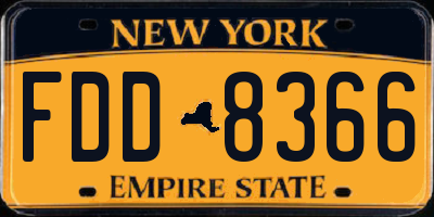 NY license plate FDD8366