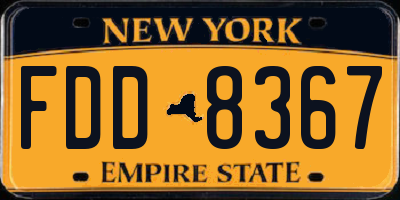 NY license plate FDD8367