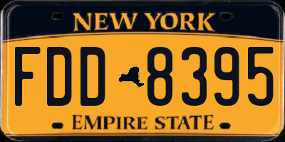 NY license plate FDD8395