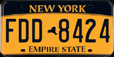 NY license plate FDD8424