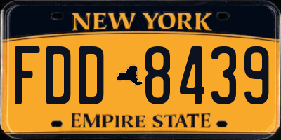 NY license plate FDD8439