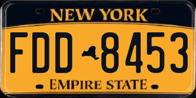 NY license plate FDD8453