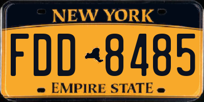 NY license plate FDD8485