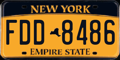 NY license plate FDD8486