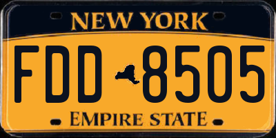 NY license plate FDD8505