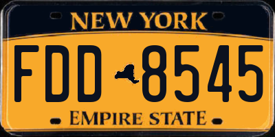 NY license plate FDD8545