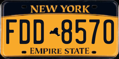 NY license plate FDD8570