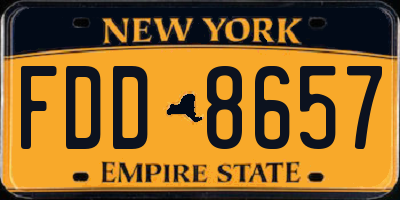 NY license plate FDD8657