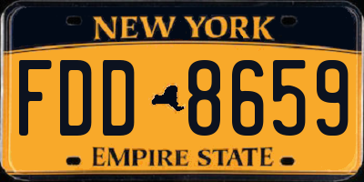 NY license plate FDD8659