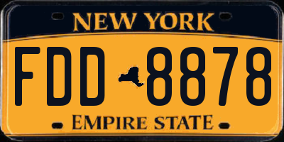NY license plate FDD8878