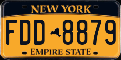 NY license plate FDD8879