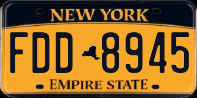 NY license plate FDD8945