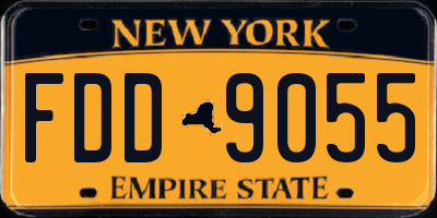 NY license plate FDD9055