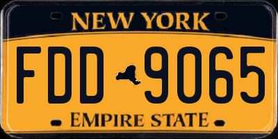 NY license plate FDD9065