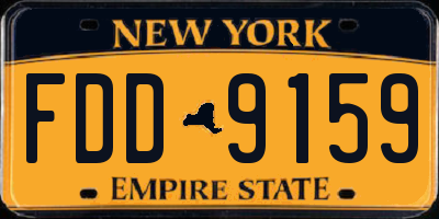 NY license plate FDD9159