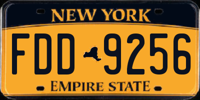 NY license plate FDD9256