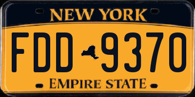 NY license plate FDD9370
