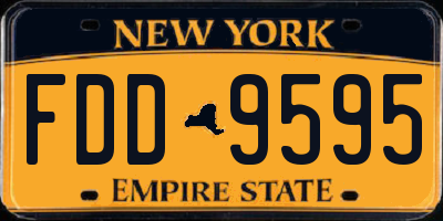 NY license plate FDD9595