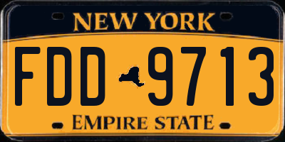 NY license plate FDD9713