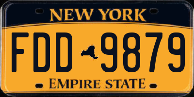 NY license plate FDD9879