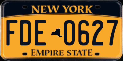 NY license plate FDE0627