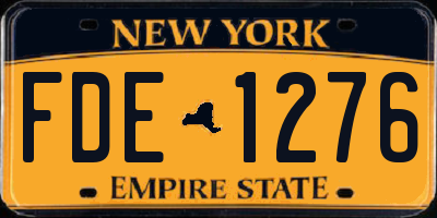 NY license plate FDE1276