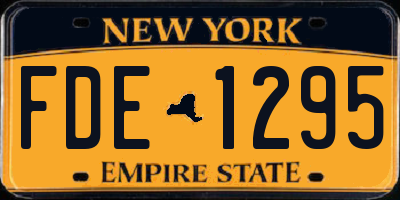NY license plate FDE1295